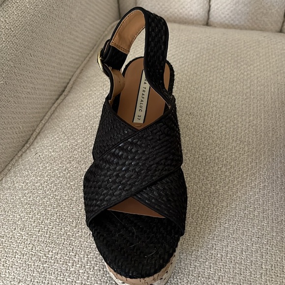 Zara stacked wedgie. Black size 7. - Picture 3 of 4